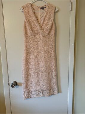 brown slip dress with black lace Object  Slip Dress  Women  Polyester - 38 EU